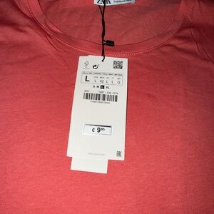 Zara Men's Vibrant Coral Tee